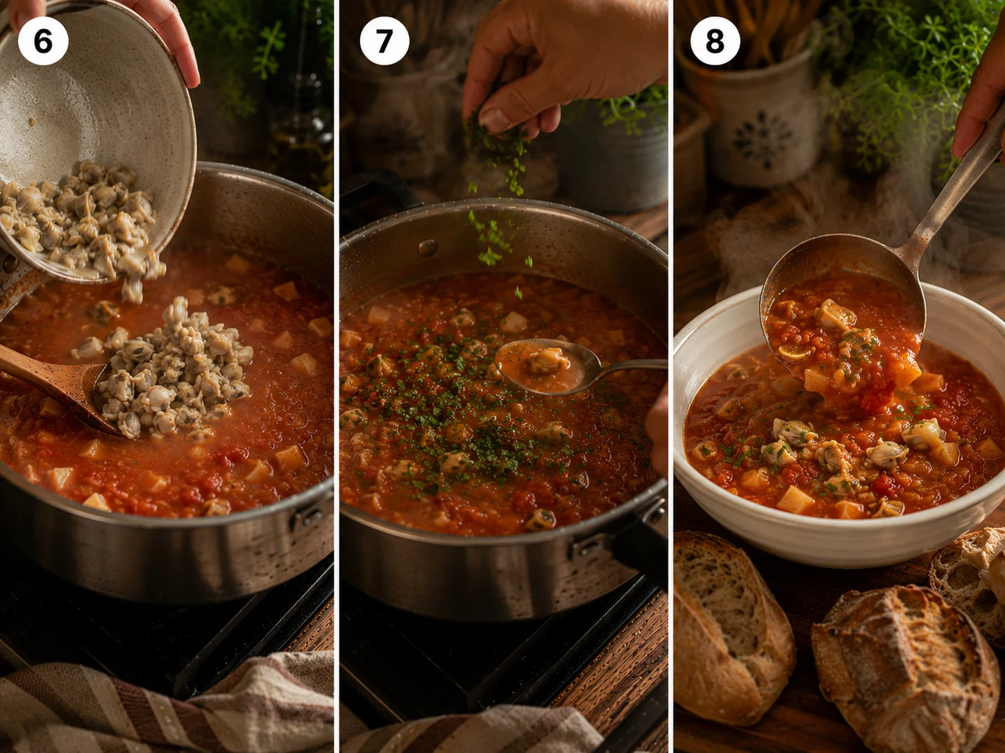 manhattan clam chowder recipe stage 3