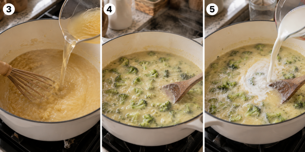 best high protein broccoli cheddar soup stage 2