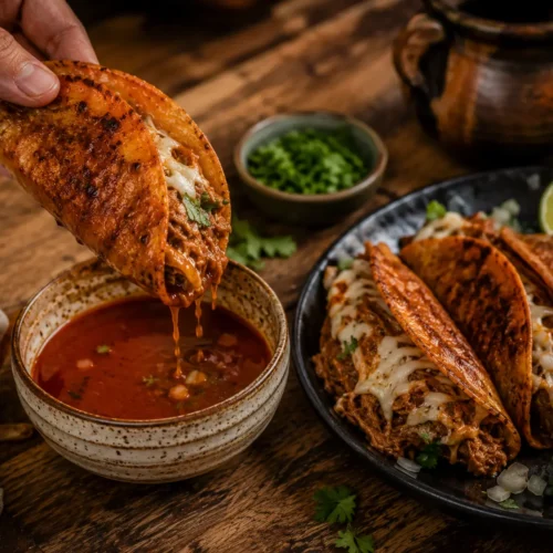 chicken birria tacos final image
