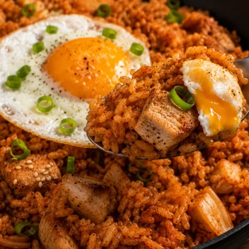 kimchi chicken fried rice final image