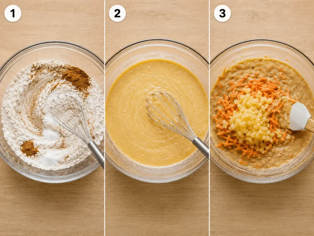 Carrot Cake Recipe with Pineapple stage 1