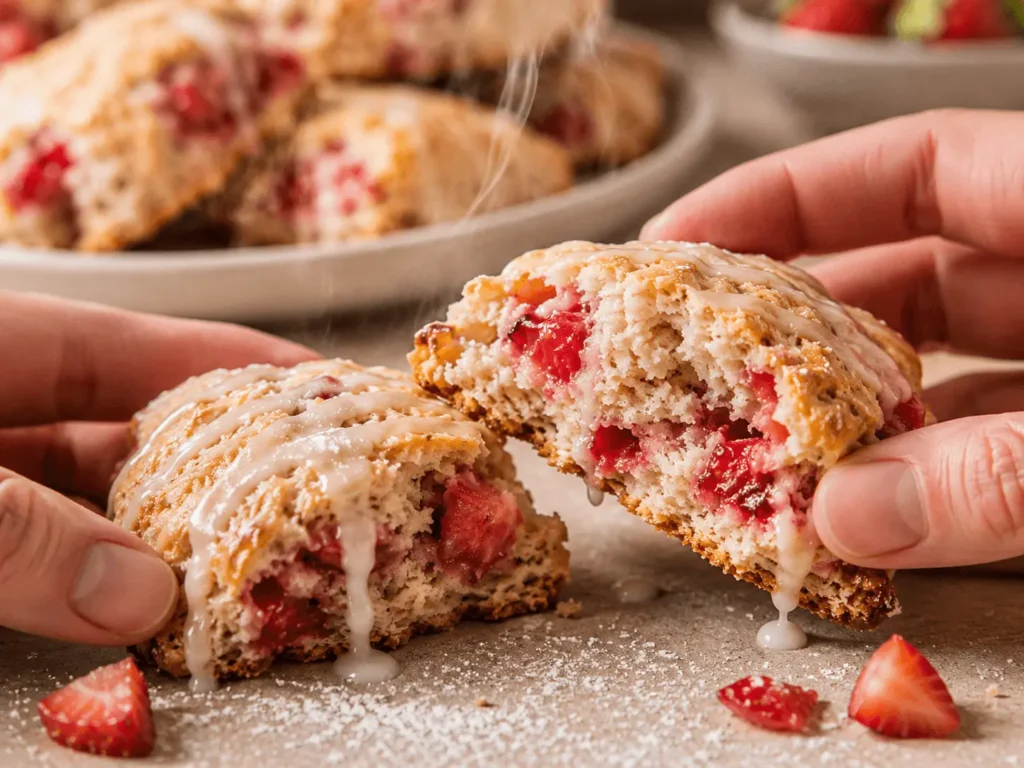 strawberry scone recipe final image