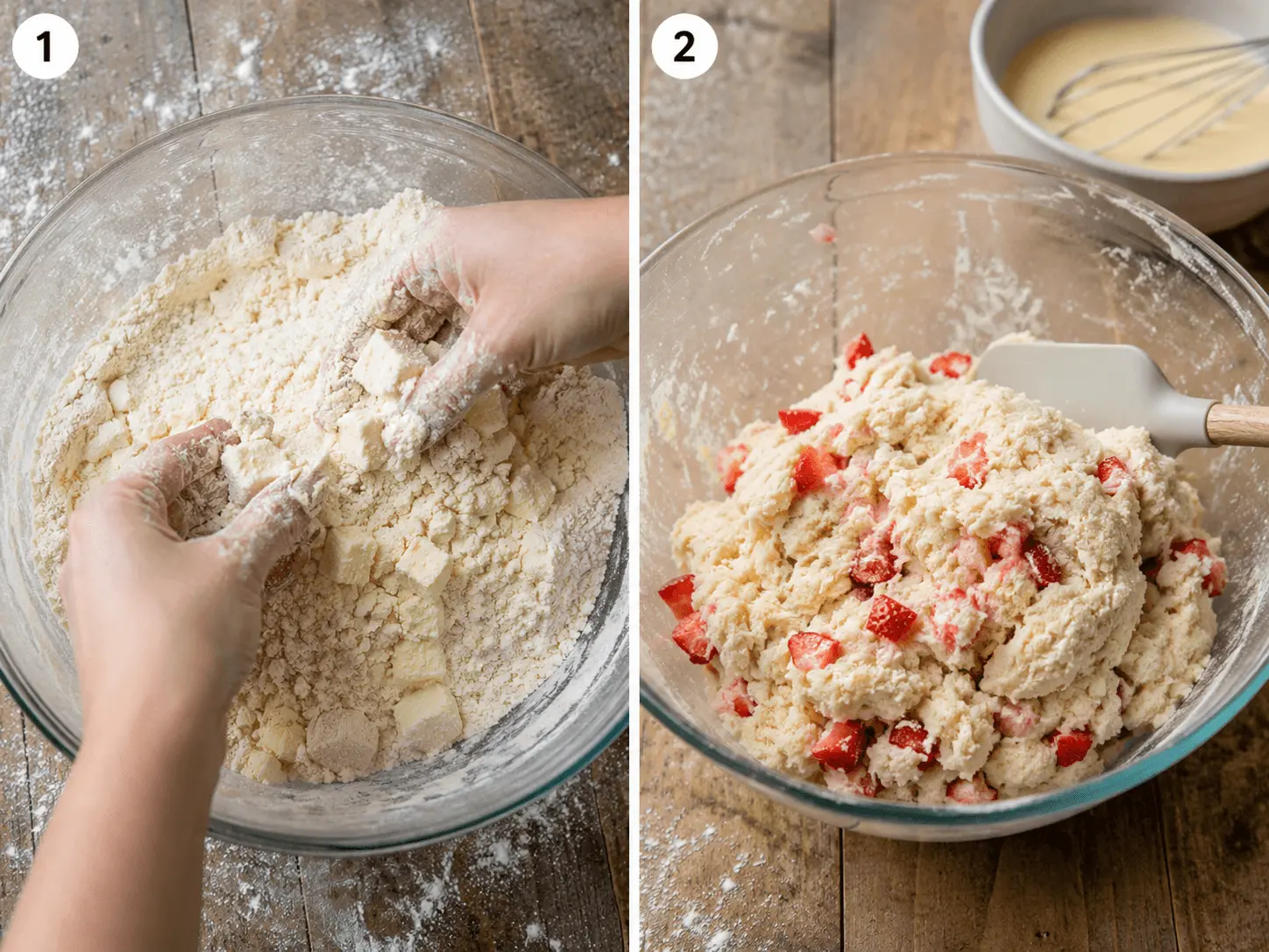 strawberry scone recipe stage 1