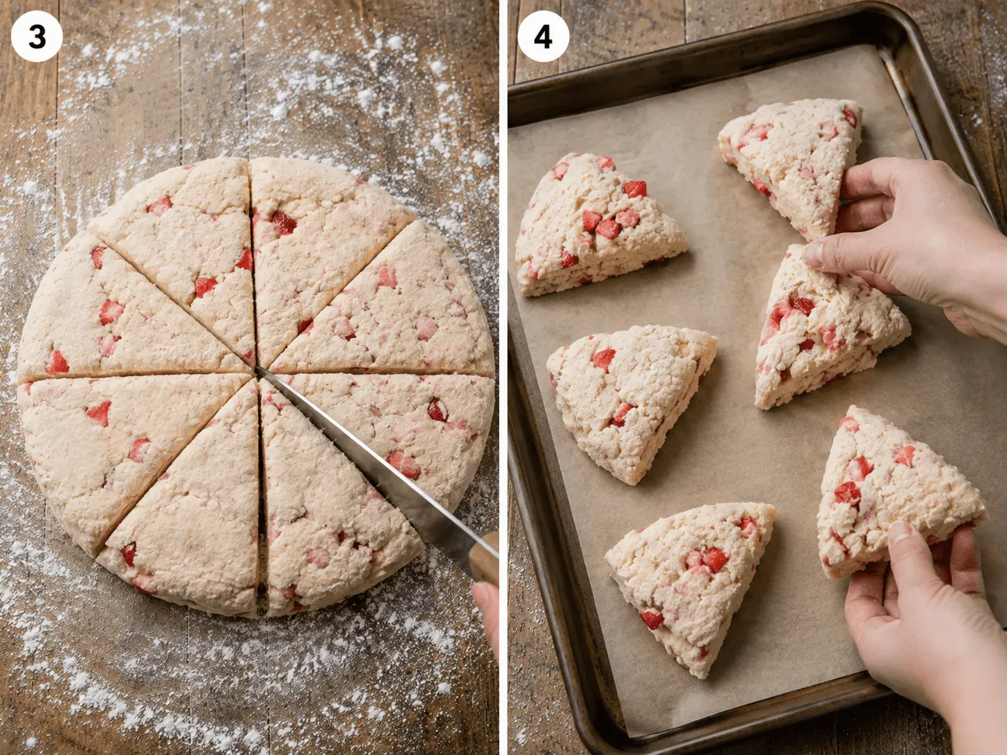 strawberry scone recipe stage 2