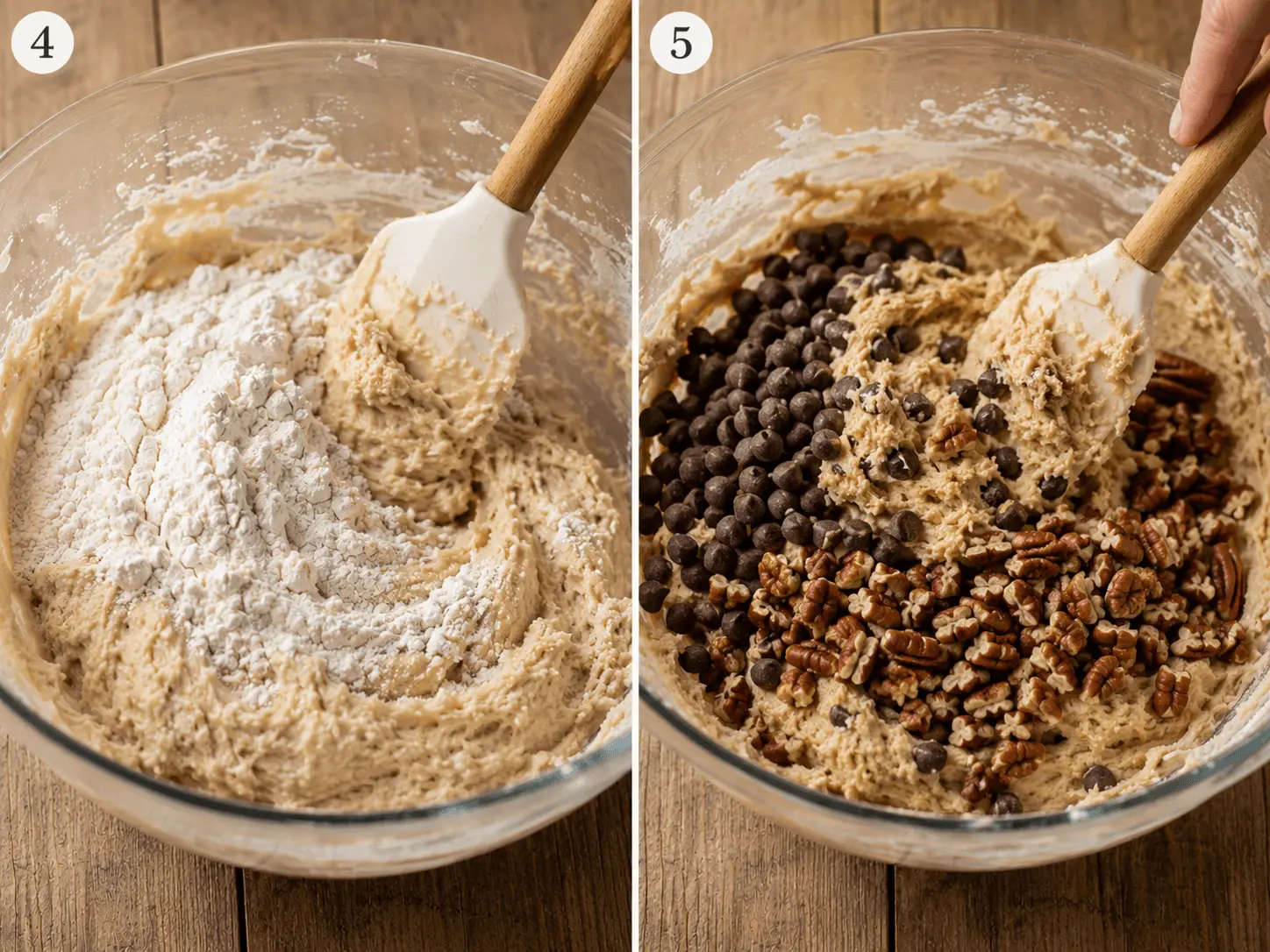 chocolate chip pecan cookies stage 2