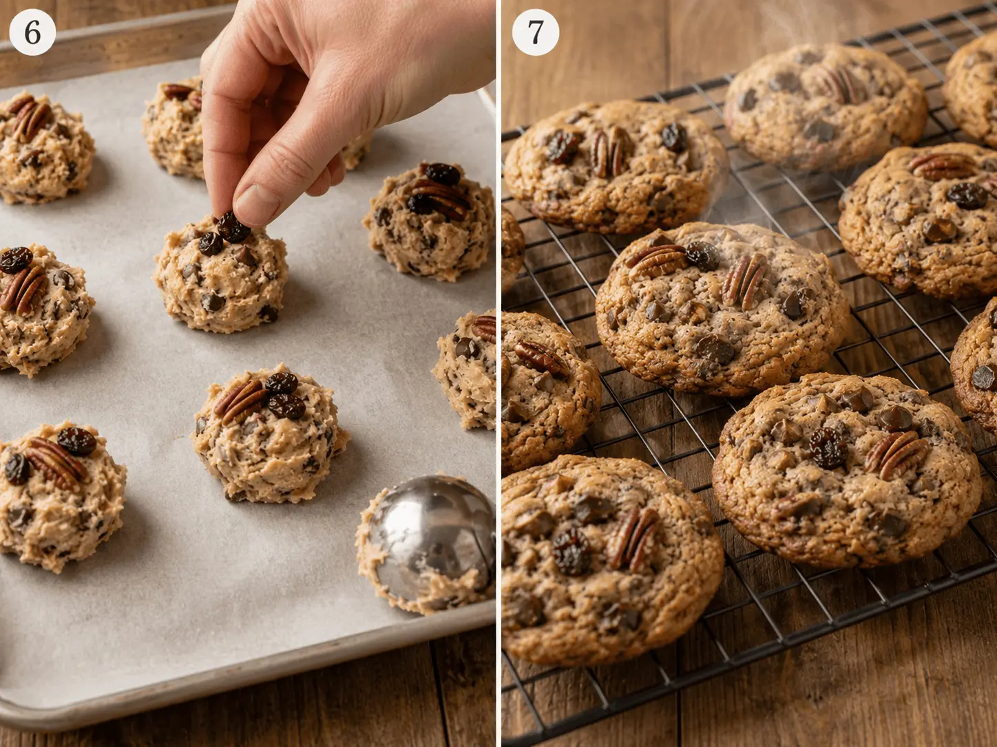 chocolate chip pecan cookies stage 3