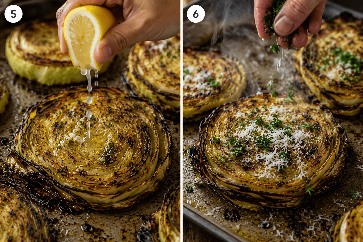 Blistered Cabbage Steaks stage 3