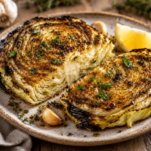 Blistered Cabbage Steaks final image
