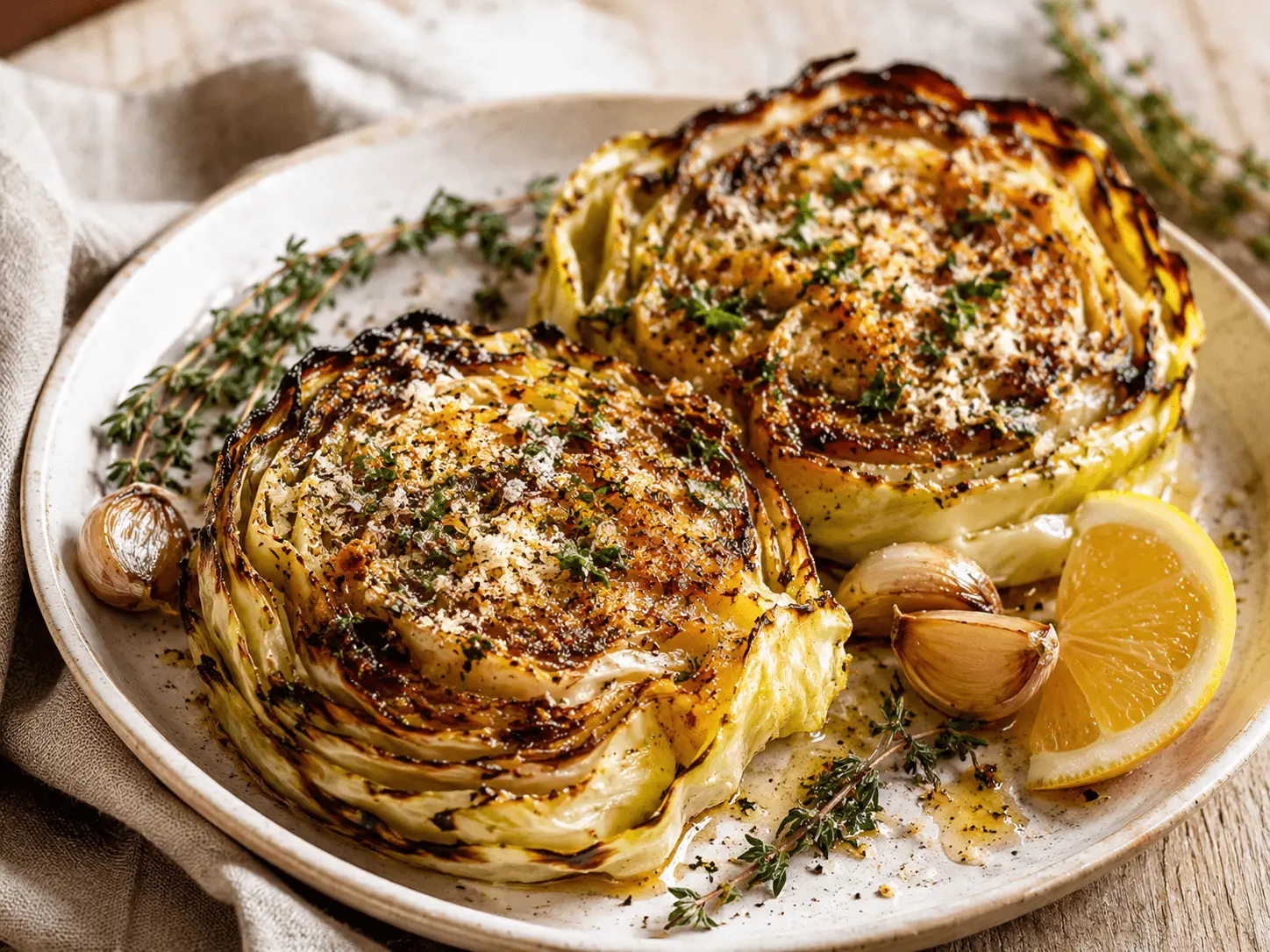 Blistered Cabbage Steaks main image