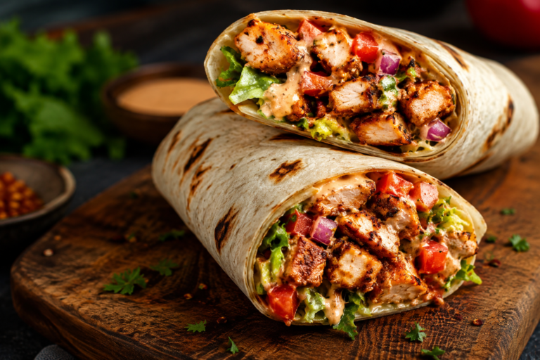 easy spicy chicken wrap recipe main image