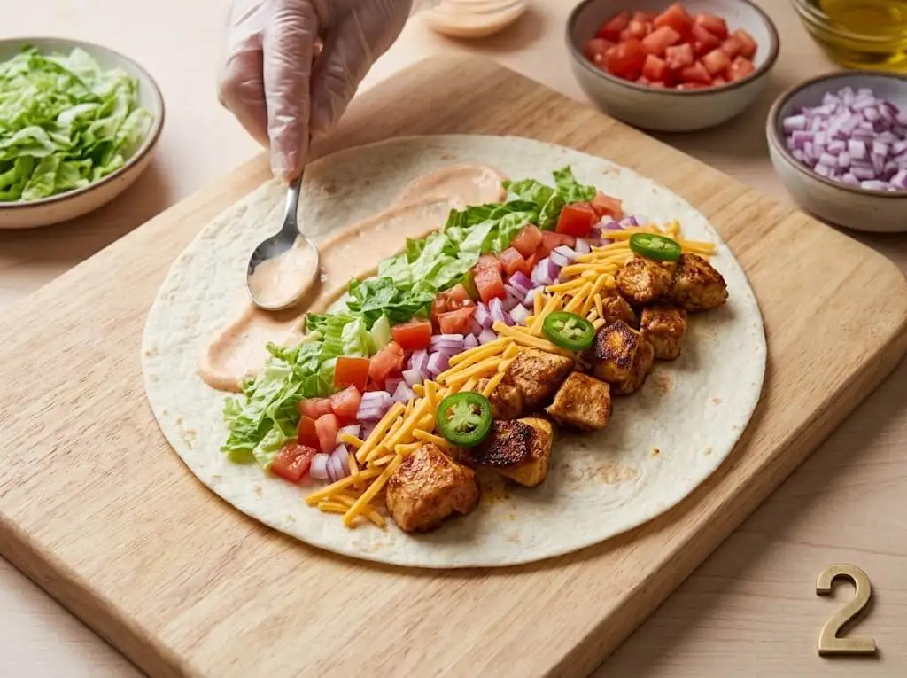 spicy chicken wrap stage 2