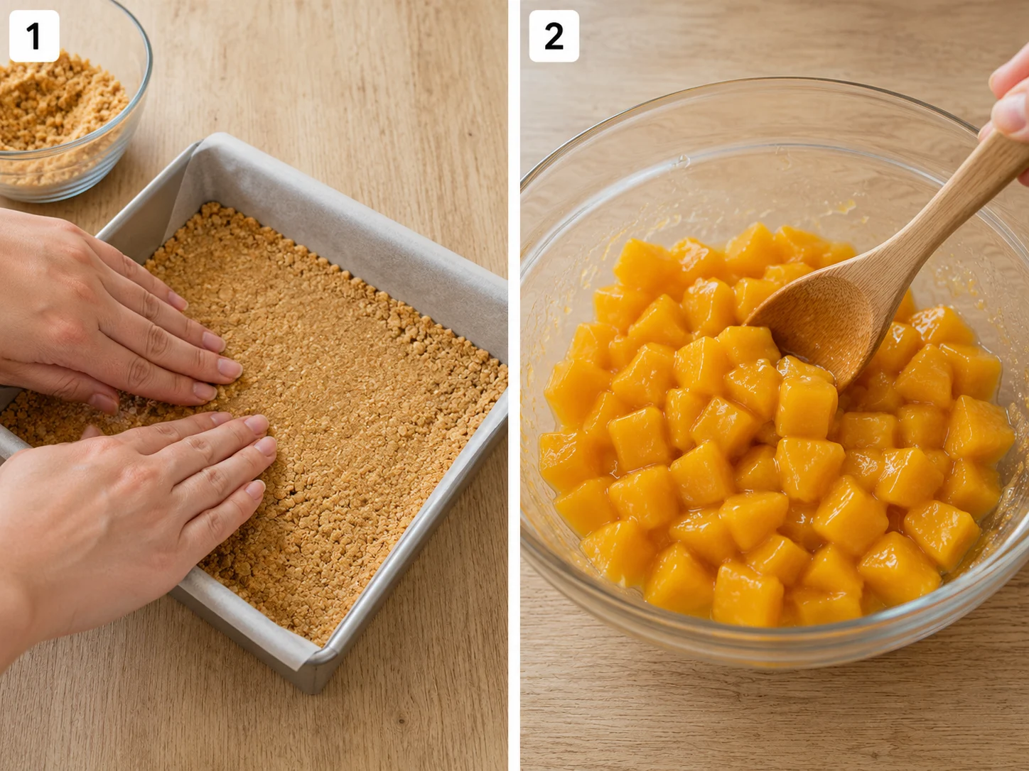 peach crumb bars stage 1 and 2