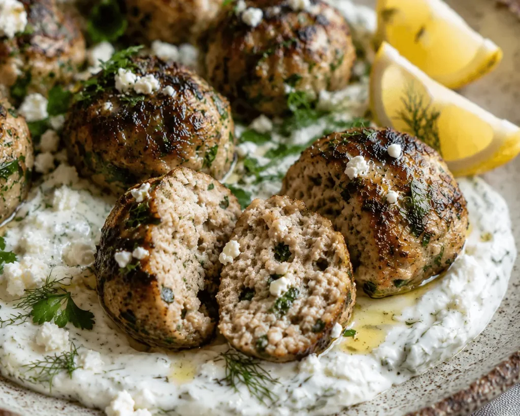 greek chicken meatballs final image