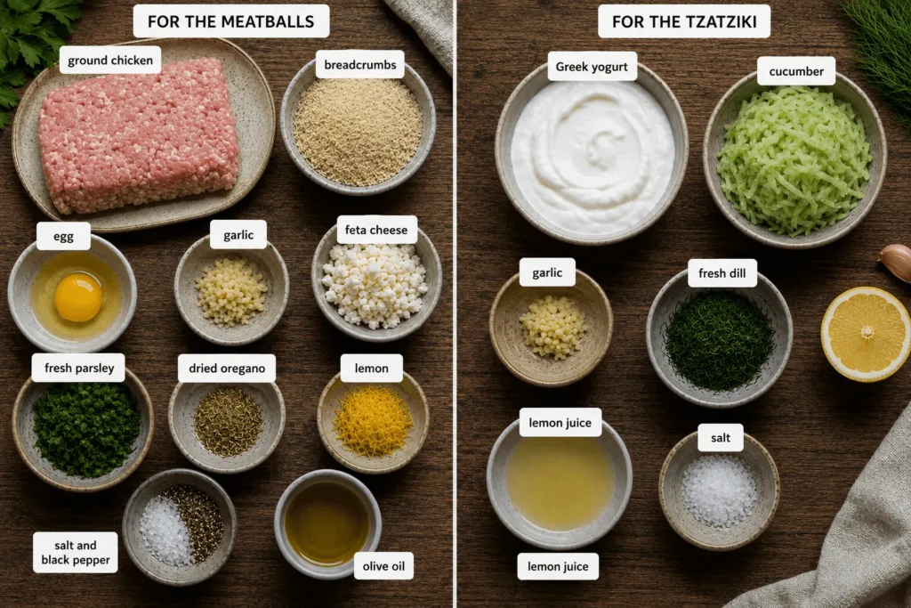greek chicken meatballs recipe