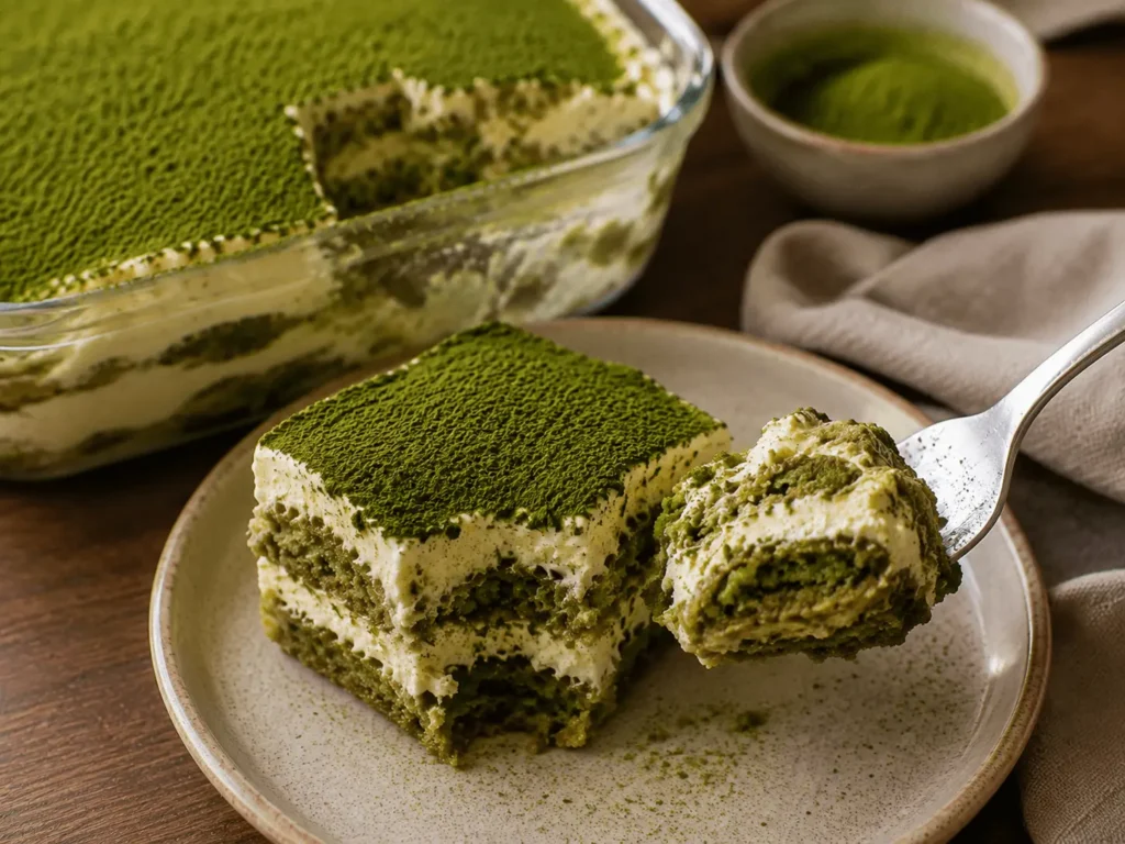 Matcha Tiramisu Recipe final image