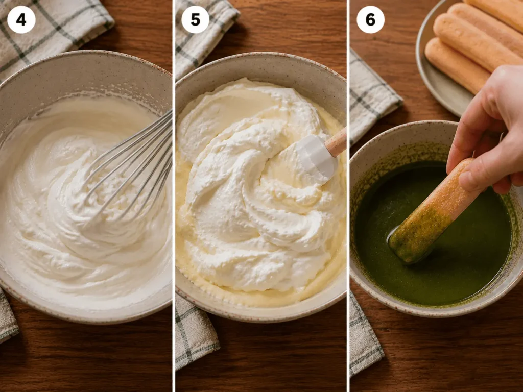 Matcha Tiramisu Recipe stage 2