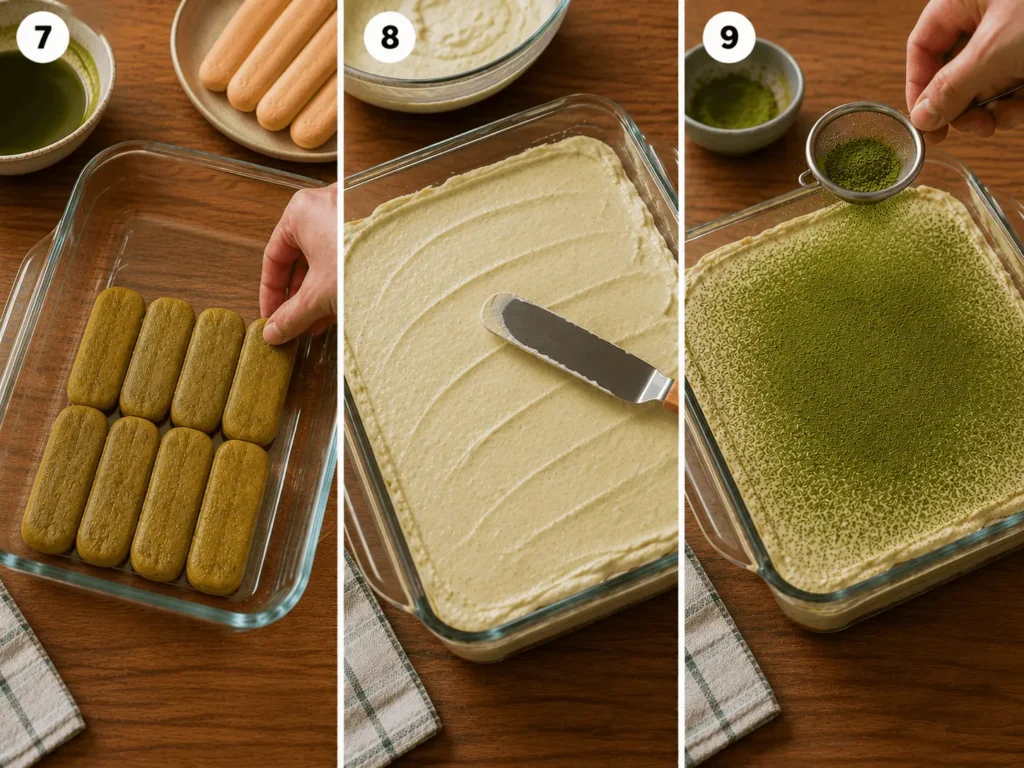 Matcha Tiramisu Recipe stage 3