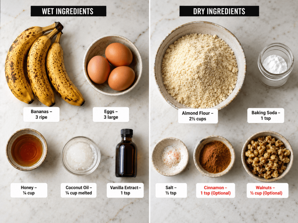 almond flour banana bread recipe