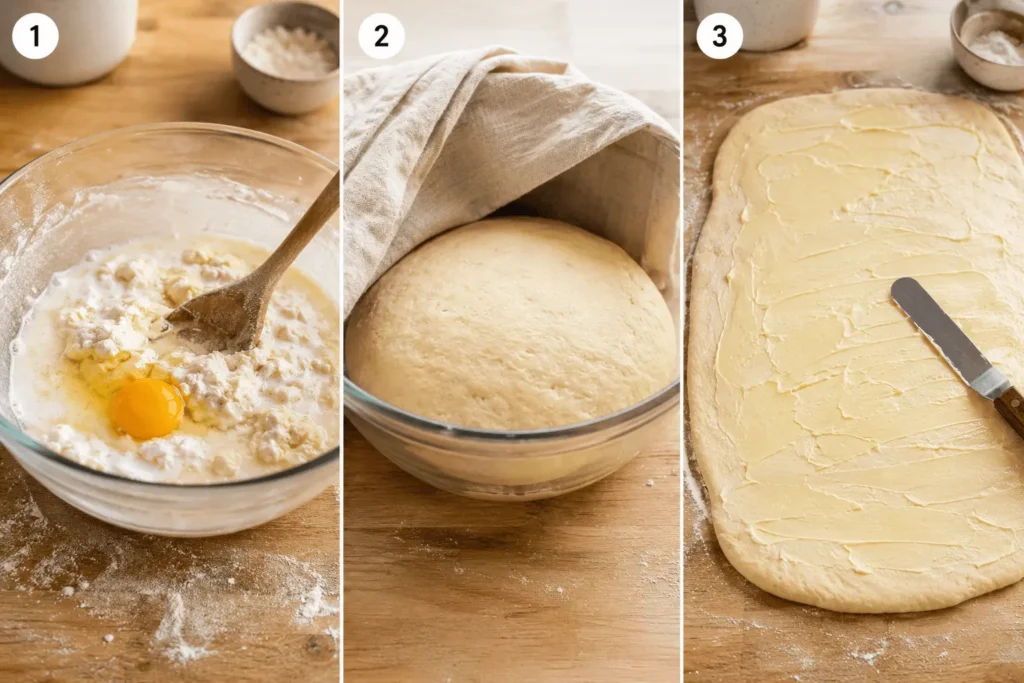 sourdough discard cinnamon rolls stage 1