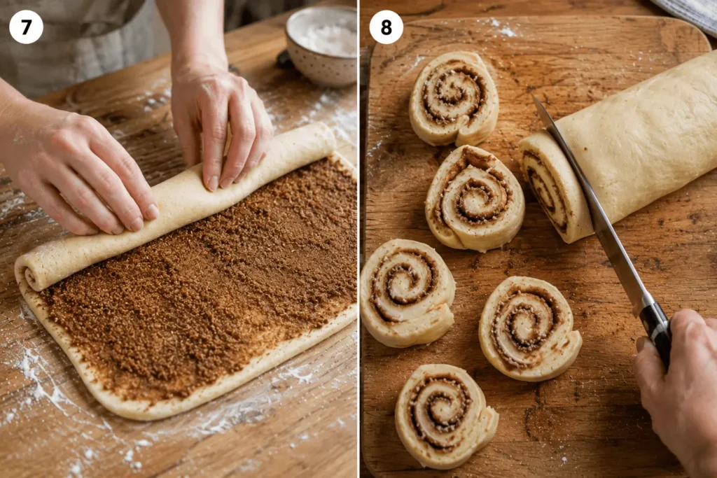 sourdough discard cinnamon rolls stage 3