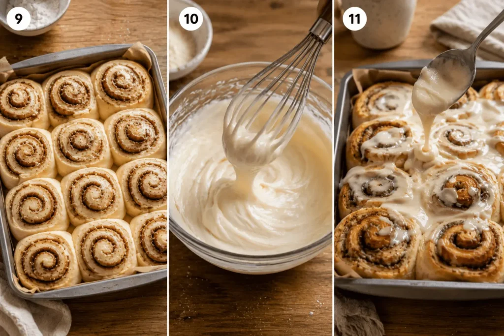 sourdough discard cinnamon rolls stage 4