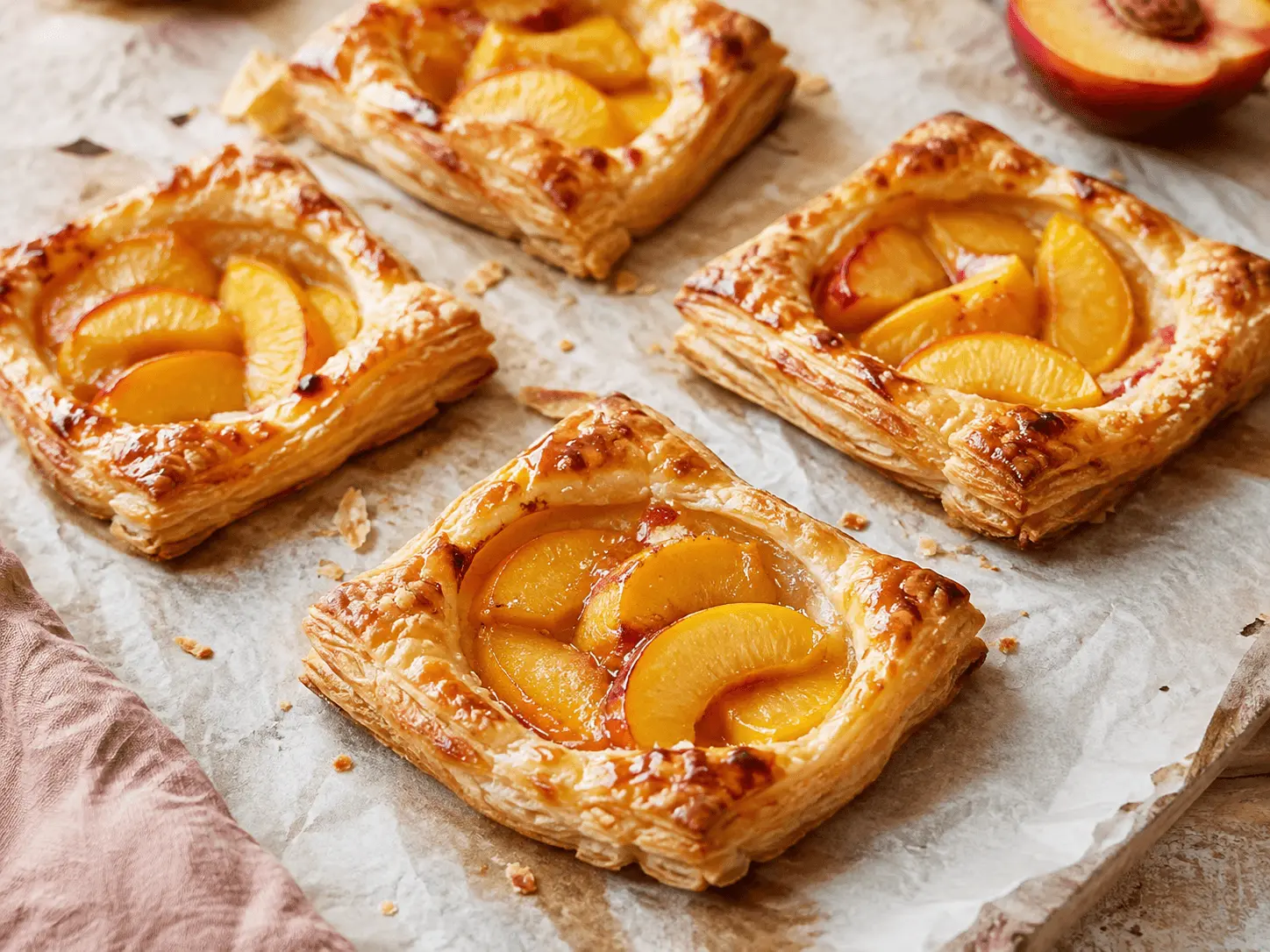 peach puff pastry main image