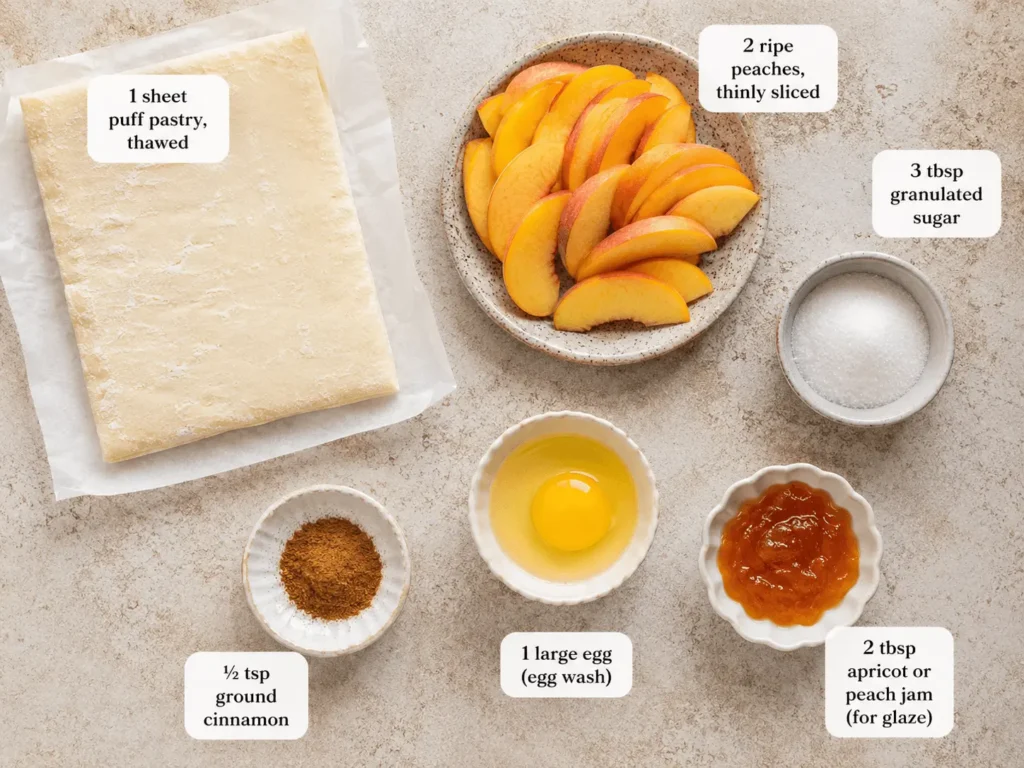 peach puff pastry recipe