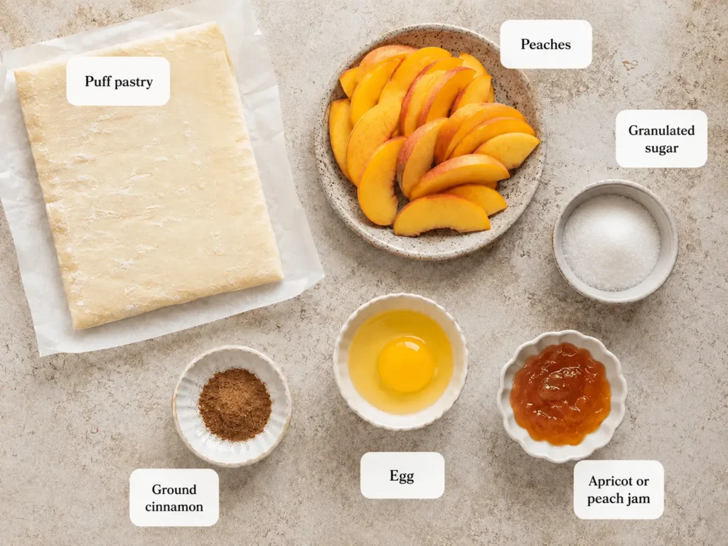 peach puff pastry recipe