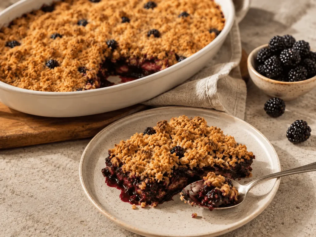 blackberry crumble recipe final image