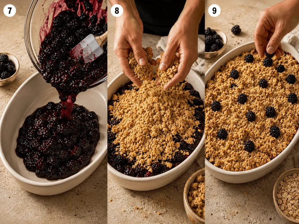 blackberry crumble recipe stage 3