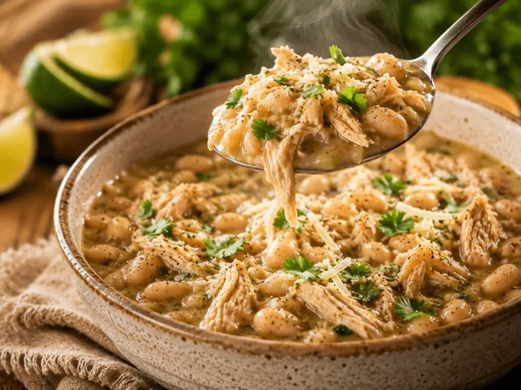 white bean chicken chili final image