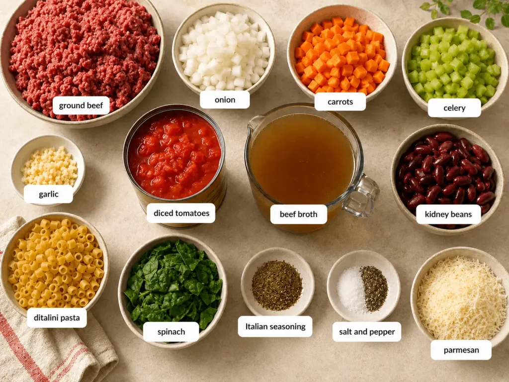 beef minestrone soup