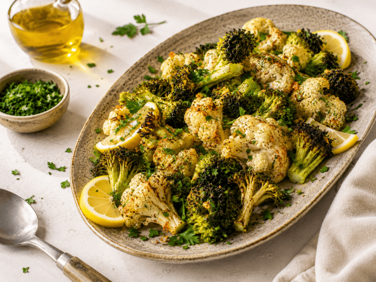 roasted broccoli and cauliflower main image