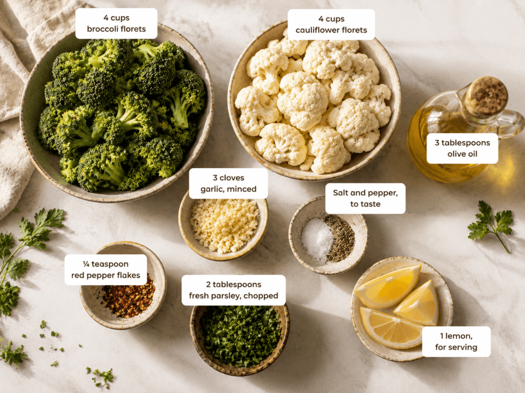 roasted broccoli and cauliflower recipe