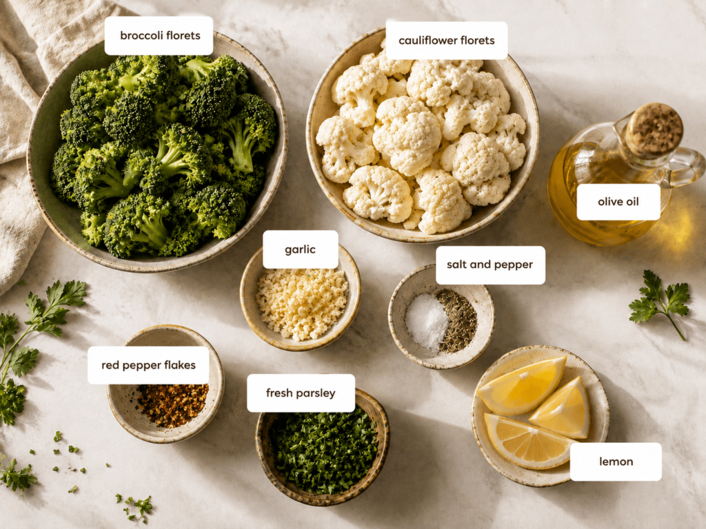 roasted broccoli and cauliflower recipe
