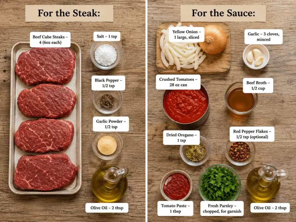 steak pizzaiola recipe