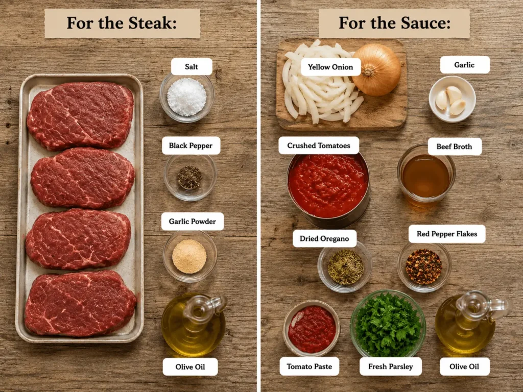 steak pizzaiola recipe
