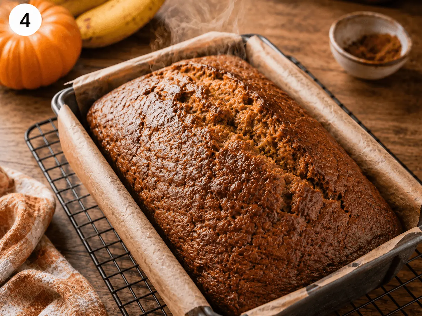 pumpkin banana bread stage 3