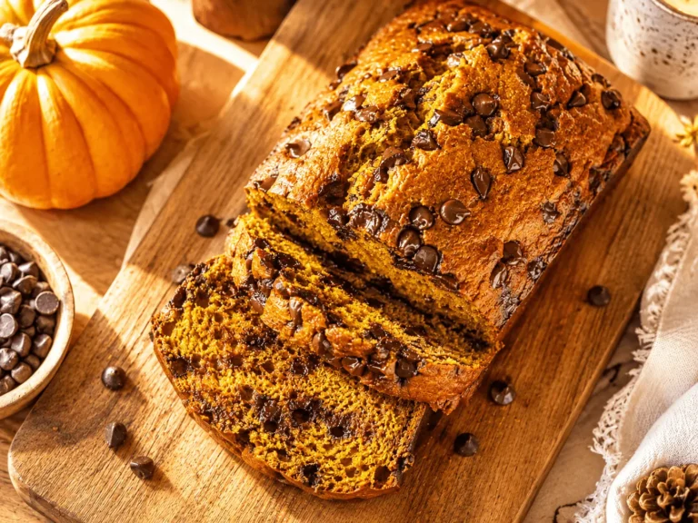 pumpkin chocolate chip bread main image