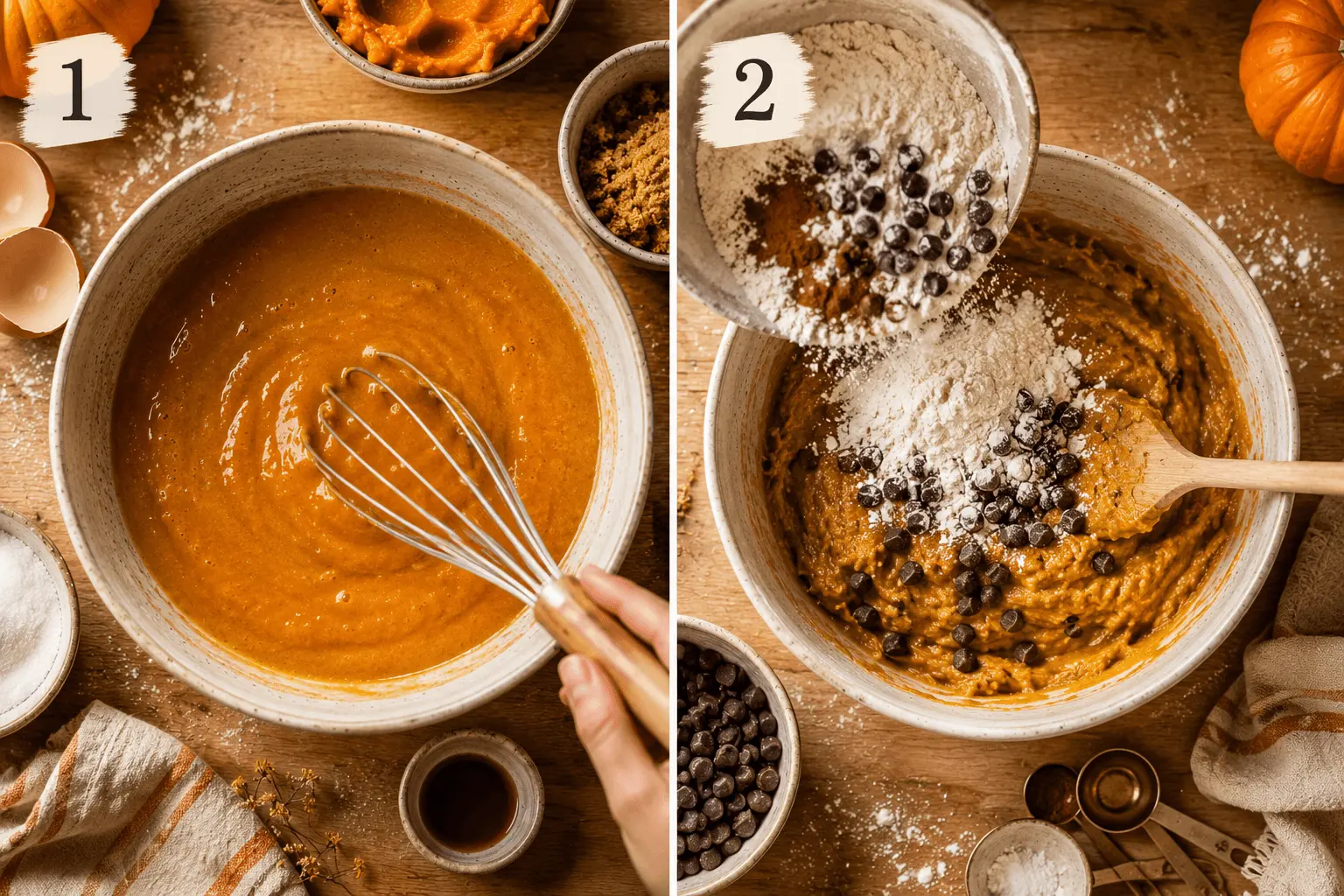 pumpkin chocolate chip bread stage 1