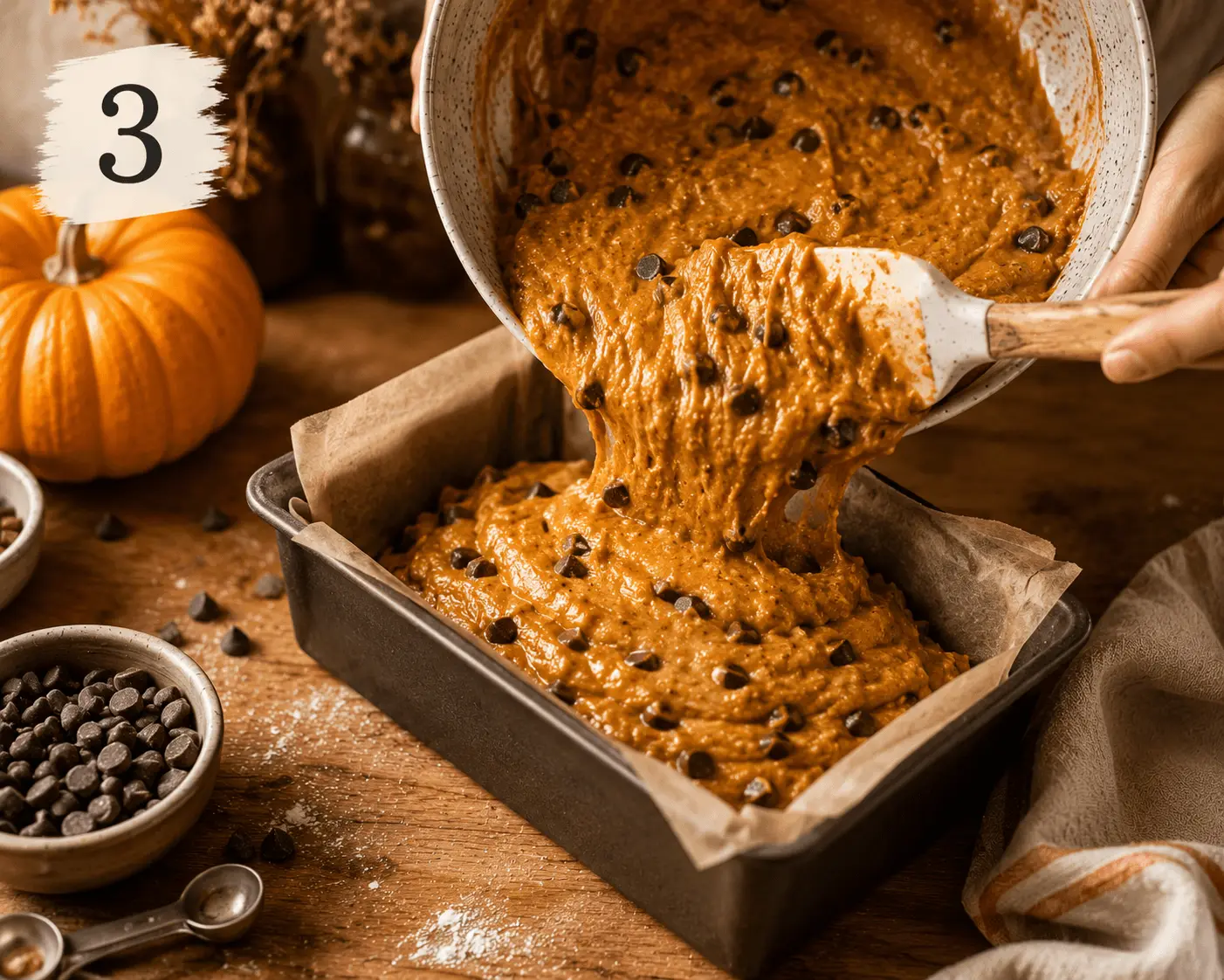 pumpkin chocolate chip bread stage 2