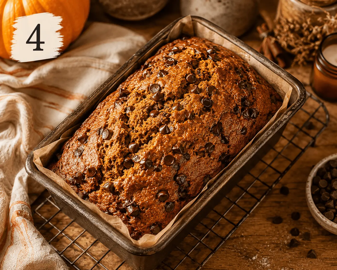 pumpkin chocolate chip bread stage 3