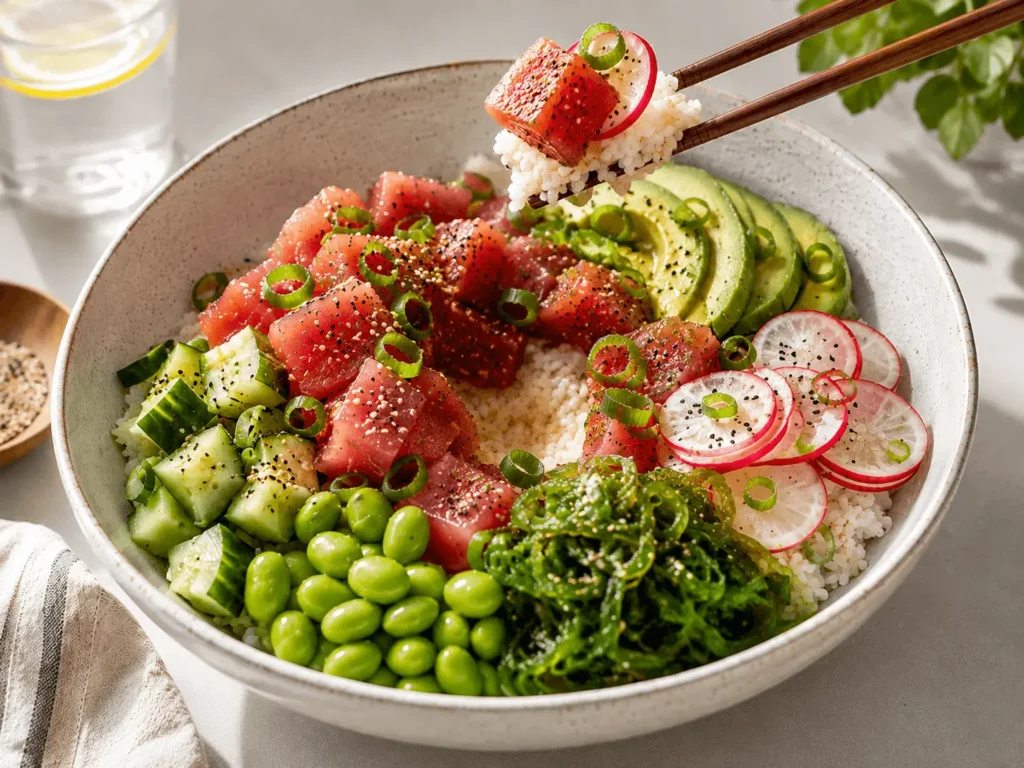 tuna poke bowl final image