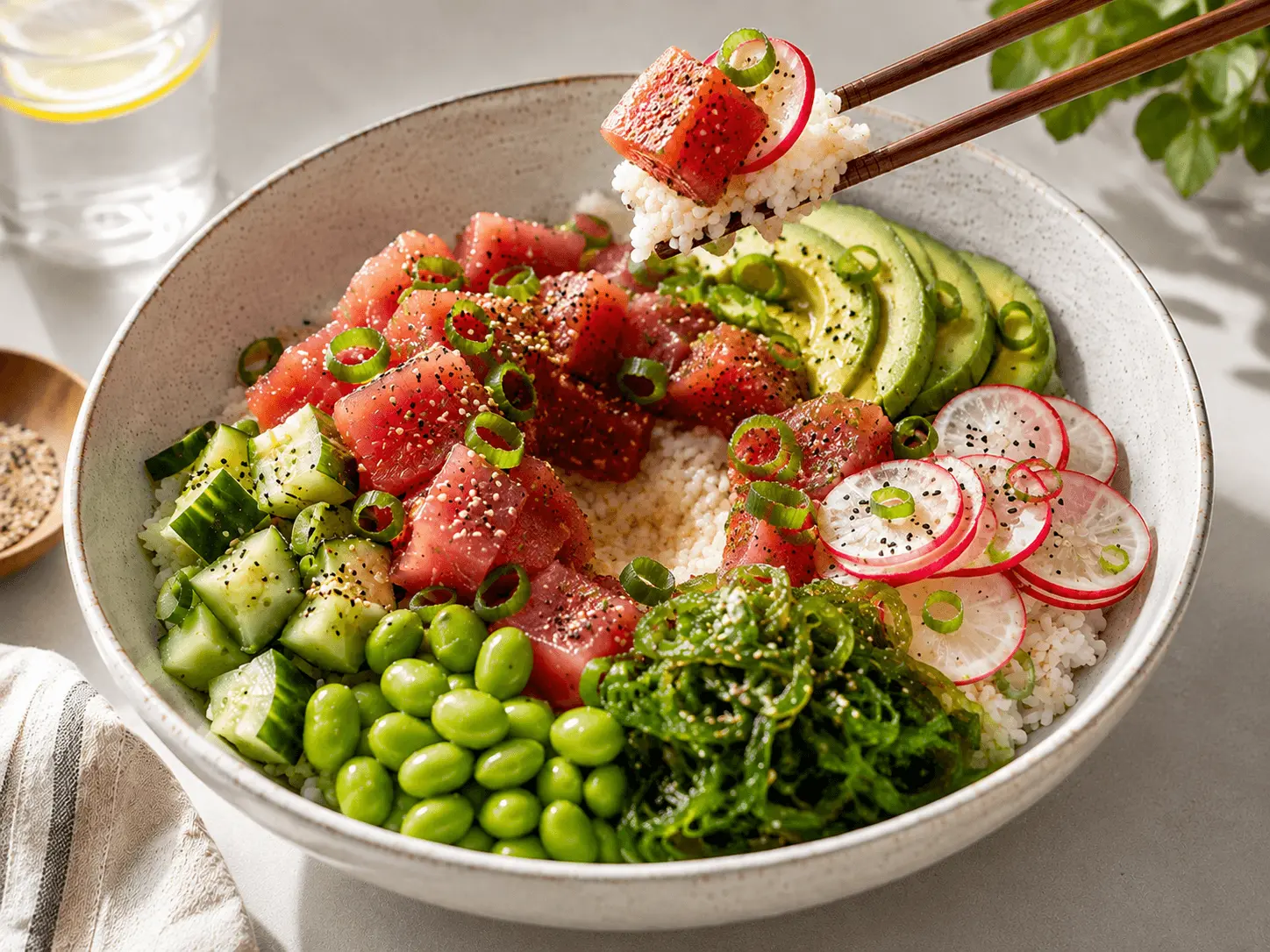 tuna poke bowl final image