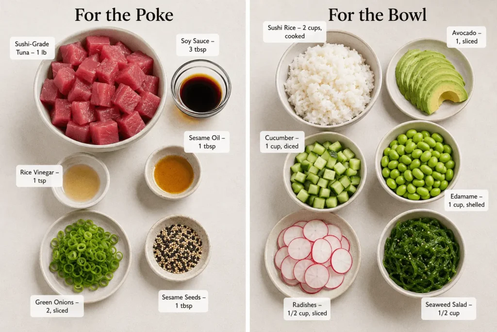 tuna poke bowl recipe