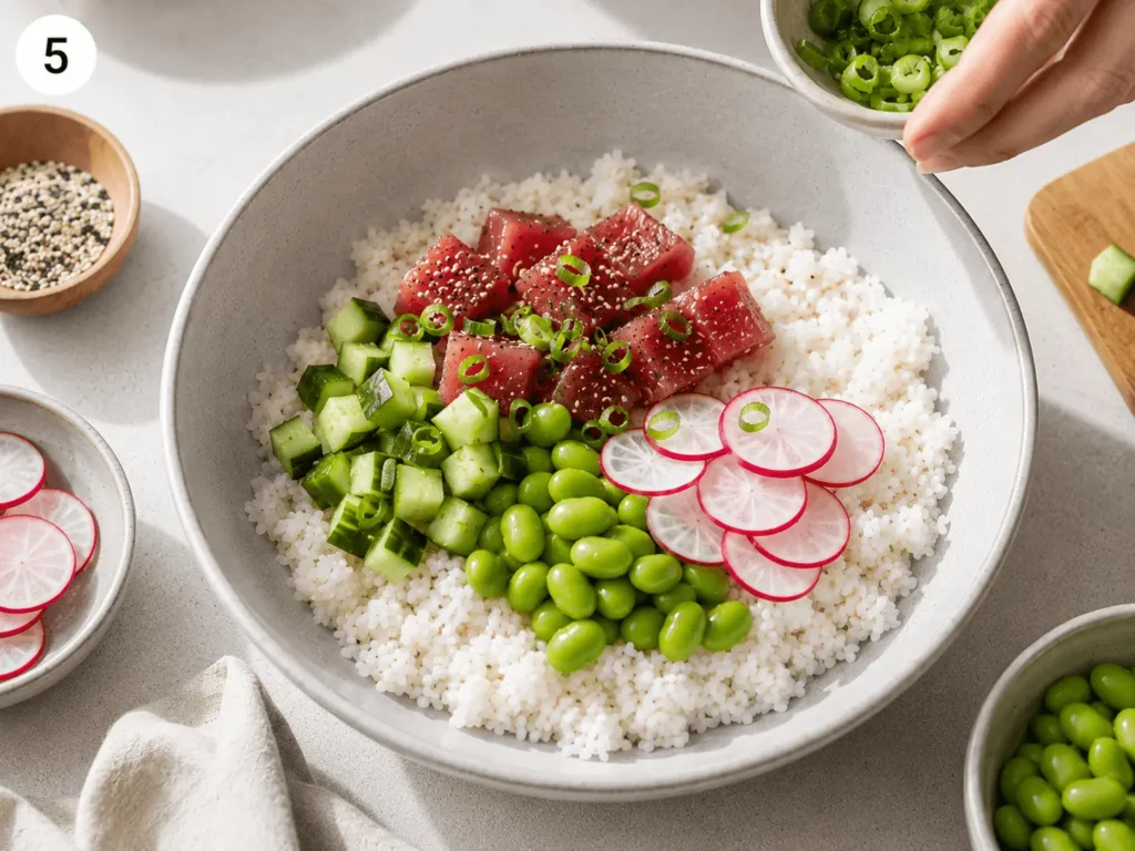 tuna poke bowl stage 3