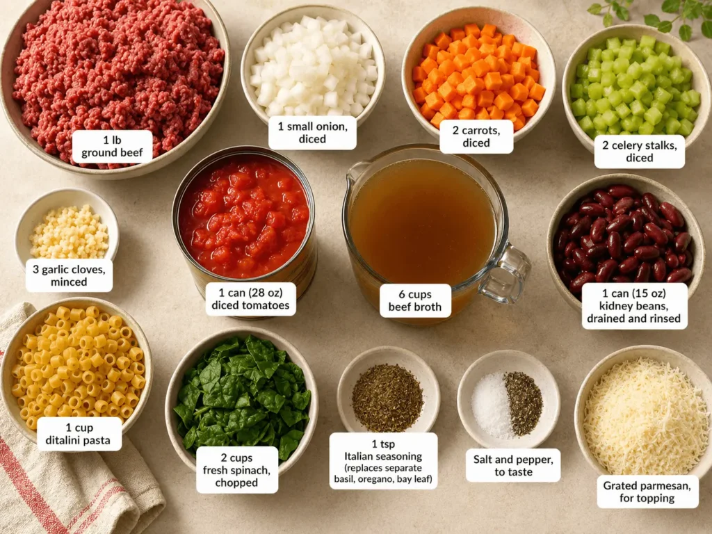 beef minestrone soup recipe