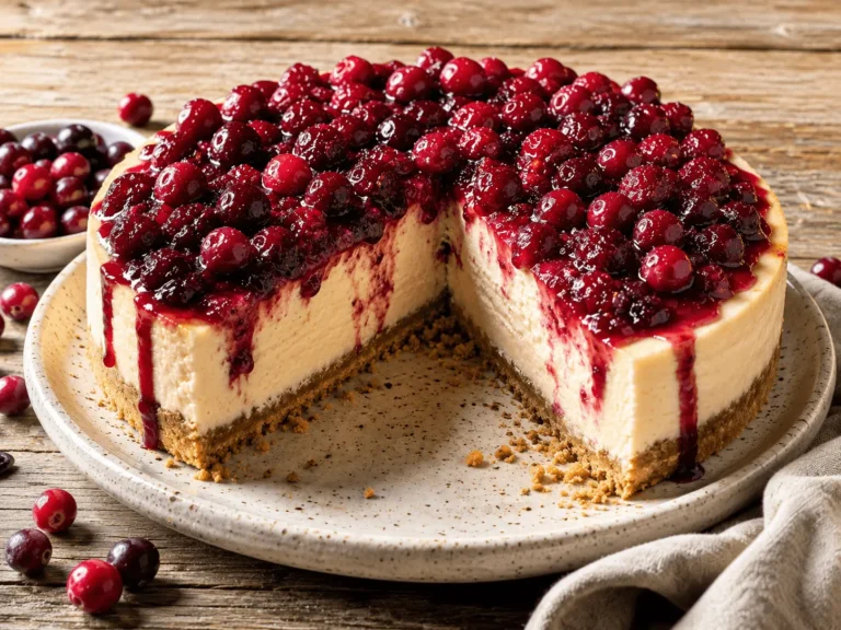 cranberry cheesecake main image