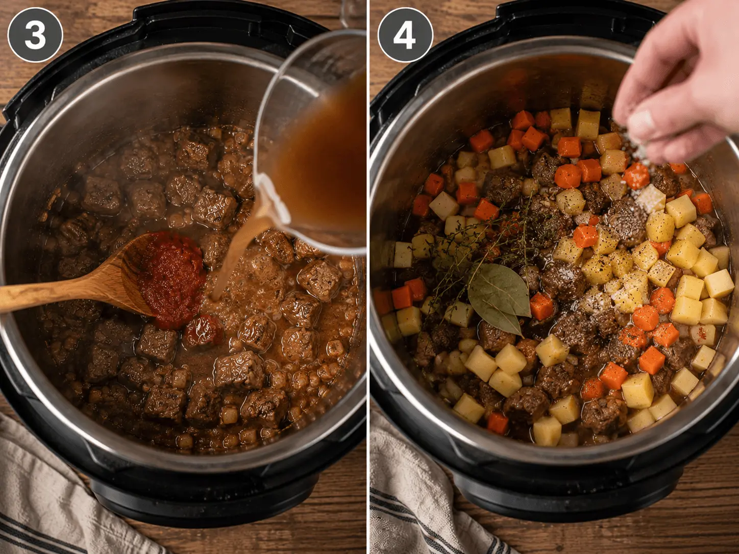 beef stew instant pot stage 2