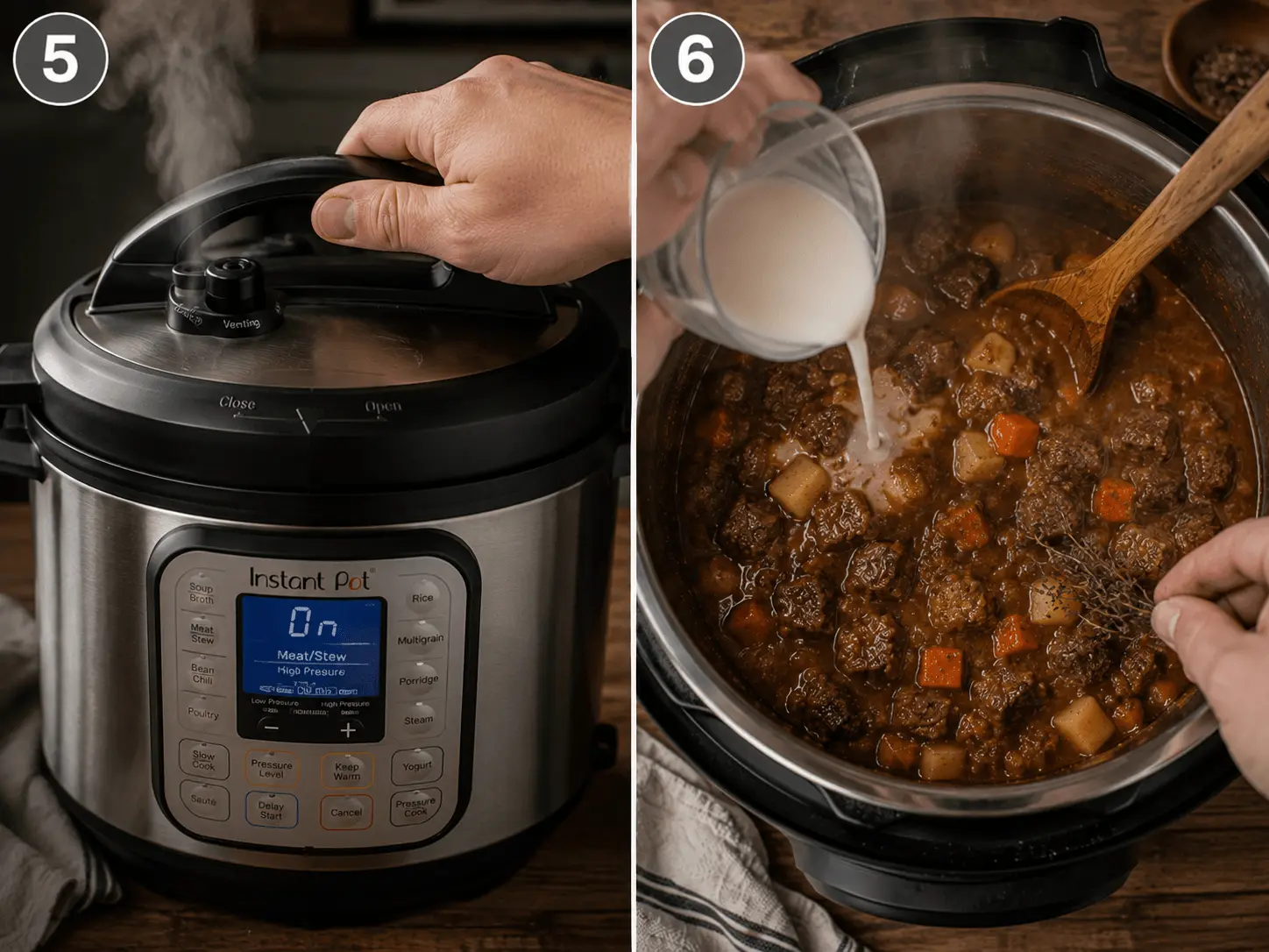 beef stew instant pot stage 3